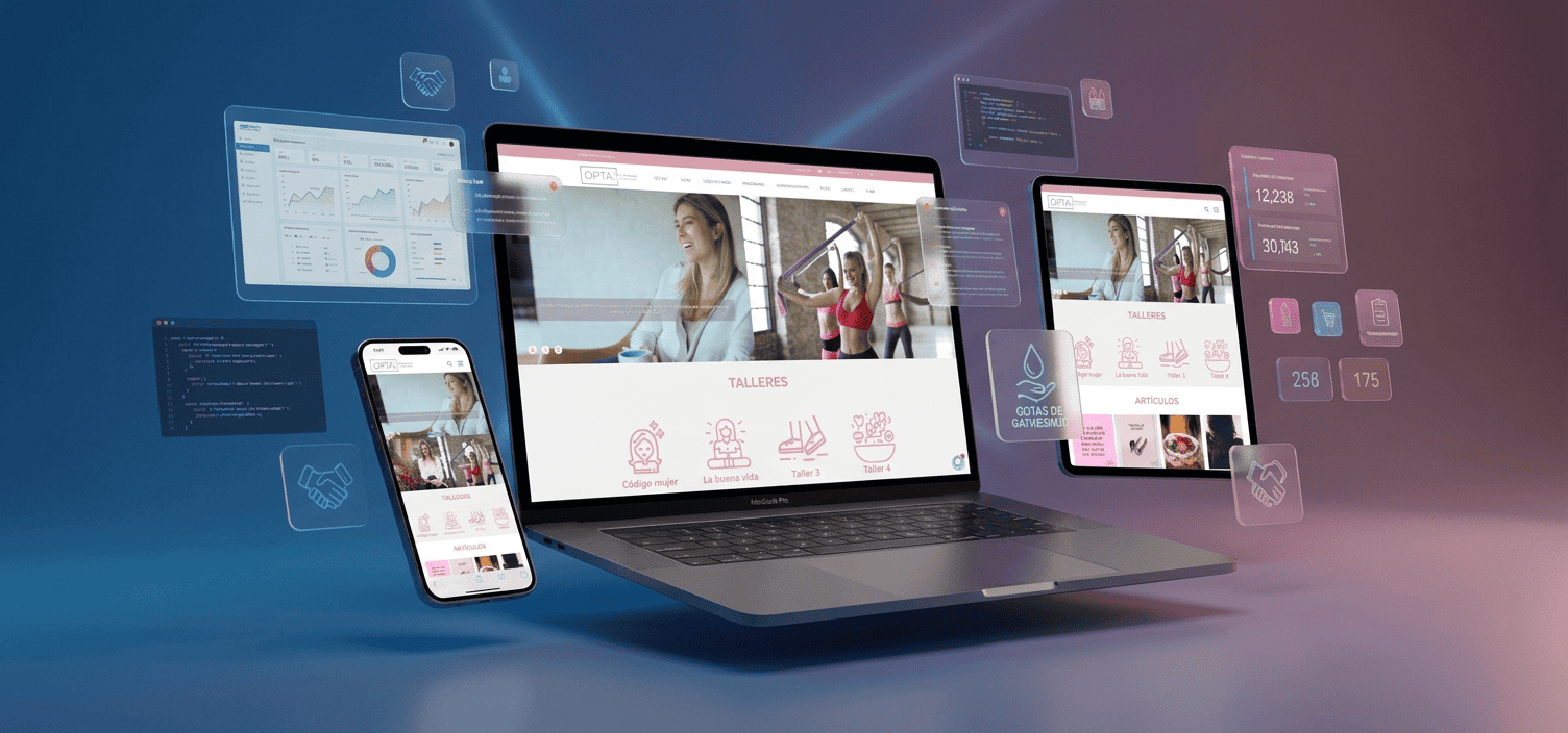 Desarrollo web a medida para coaching de bienestar femenino — Opta Women
