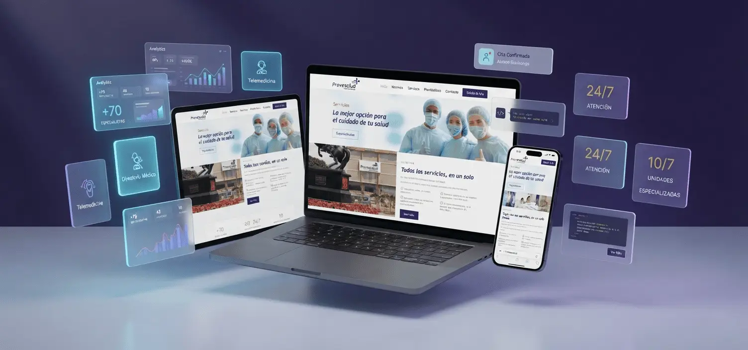 Desarrollo web para centro médico — Provesalud