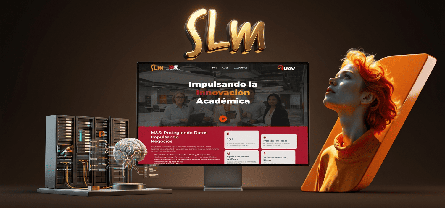 Landing page de innovación tecnológica — RUAV, SLM y M&S