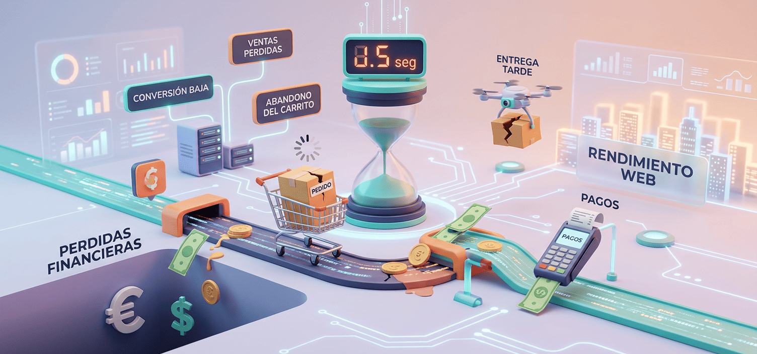 Indicador de velocidad representando el tiempo de carga de un sitio web