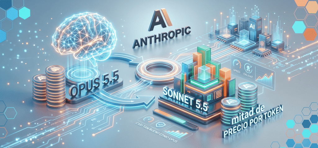 Claude Sonnet 5.5: casi tan bueno como Opus 5.5 a la mitad del precio por token