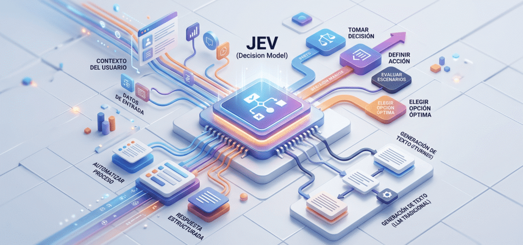 JEV de TypeSafe AI: el modelo de IA que decide en lugar de escribir